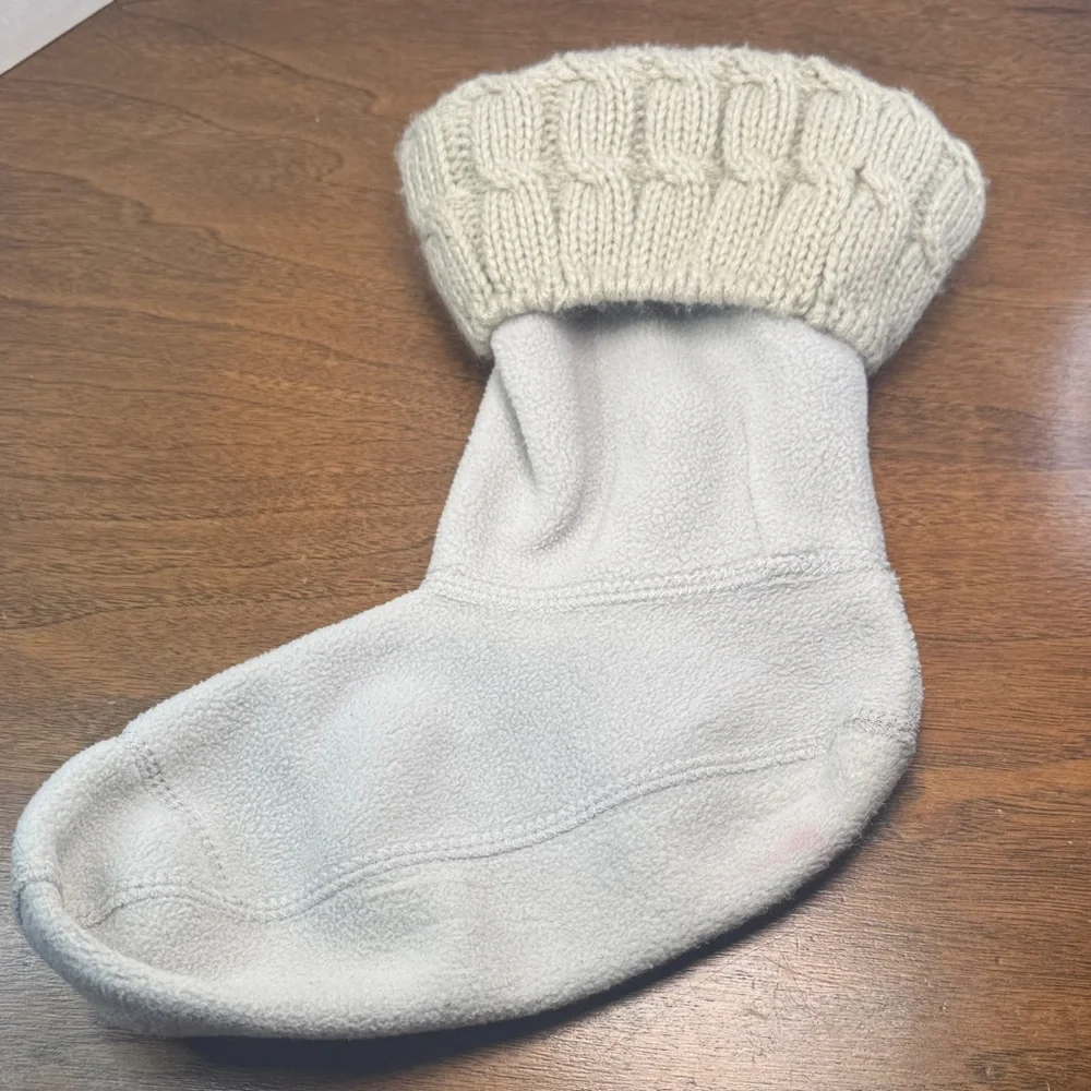 Hunter Short Sweater Fleece Boot Liner Socks, Gray, sz M (US Womens sz 5-7)